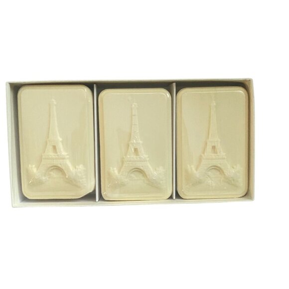 Eiffel Tower Orange Cinnamon Soap Set 3 Bars Made in France Savons Cannelle - Picture 3 of 16